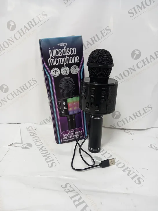 BOXED JUICE DISCO WIRELESS MICROPHONE 