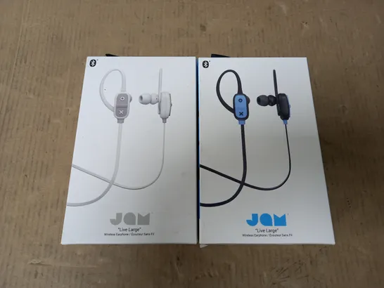 LOT OF 12 BOXED AS NEW JAM LIVE LIVE WIRELESS EARPHONES