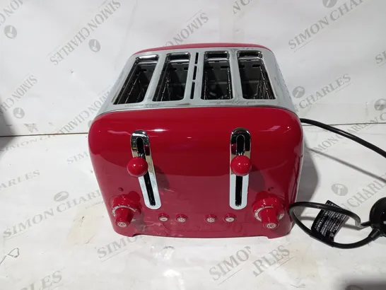  DUALIT 4 SLOT LITE TOASTER - RED GLOSS FINISH 