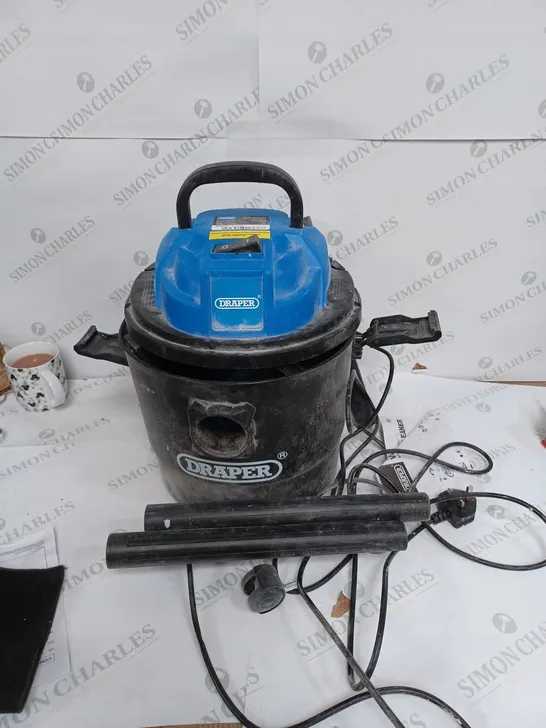 DRAPER 90107 230V 1250W 15L WET AND DRY VACUUM CLEANER