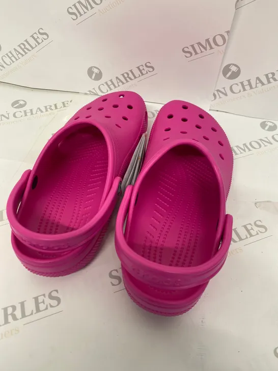 PAIR OF PINK CROCS SIZE M8 W10