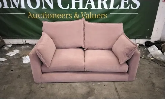 THE LOUNGE COMPANY SUNSET PINK 2 SEATER PLUSH SOFA