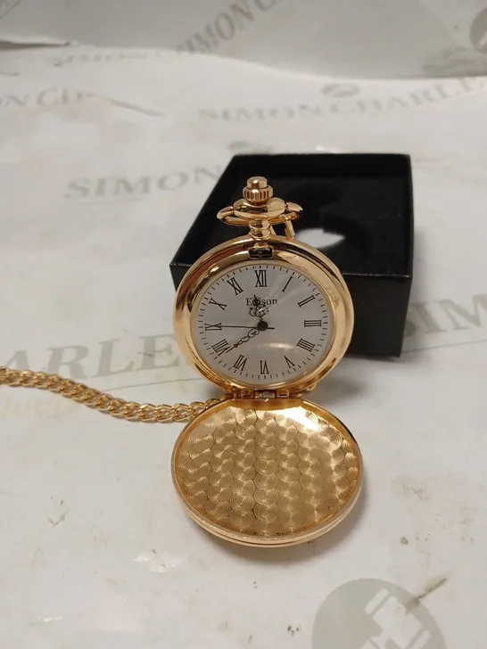 MENS EDISON POCKET WATCH WITH CHAIN – BRAND NEW IN BOX