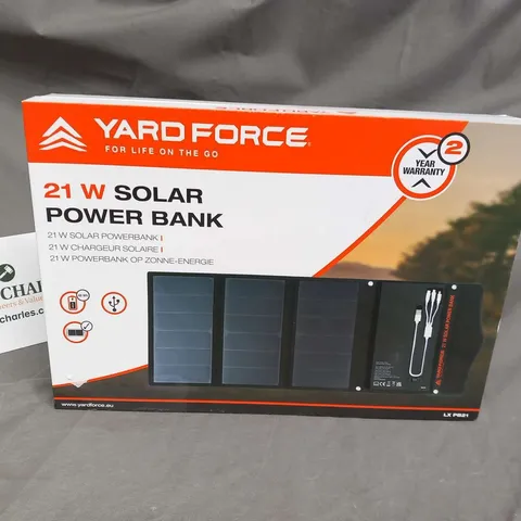 BOXED YARDFORCE 21W SOLAR POWER BANK LXPB21