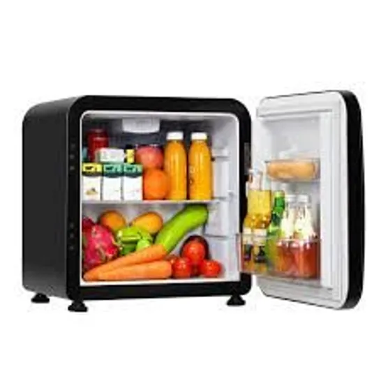 BOXED COSTWAY 0~10°C COMPACT REFRIGERATOR WITH REVERSIBLE DOOR FOR DORM APARTMENT - BLACK (1 BOX)