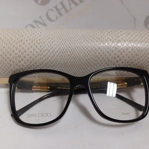 JIMMY CHOO FASHION GLASSES WITH CASE - BLACK/GOLD EFFECT