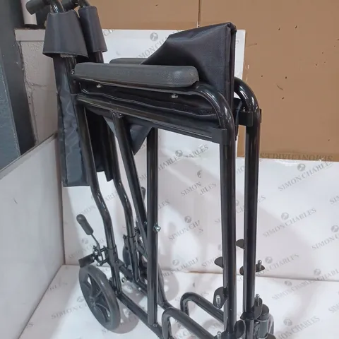 BOXED ALL AID BLACK FOLDABLE MANUAL WHEELCHAIR 