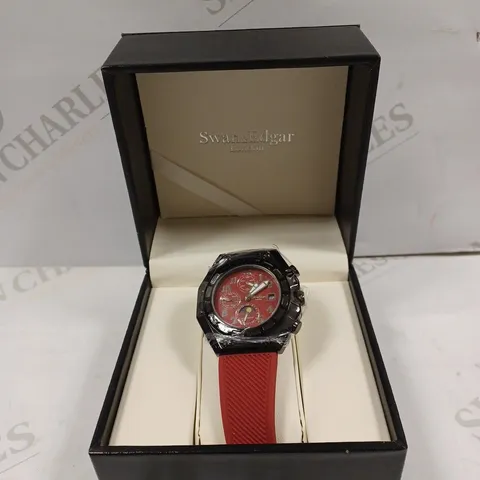  LIMITED EDITION SWAN & EDGAR HAND ASSEMBLED WATCH FORTRESS AUTOMATIC RED