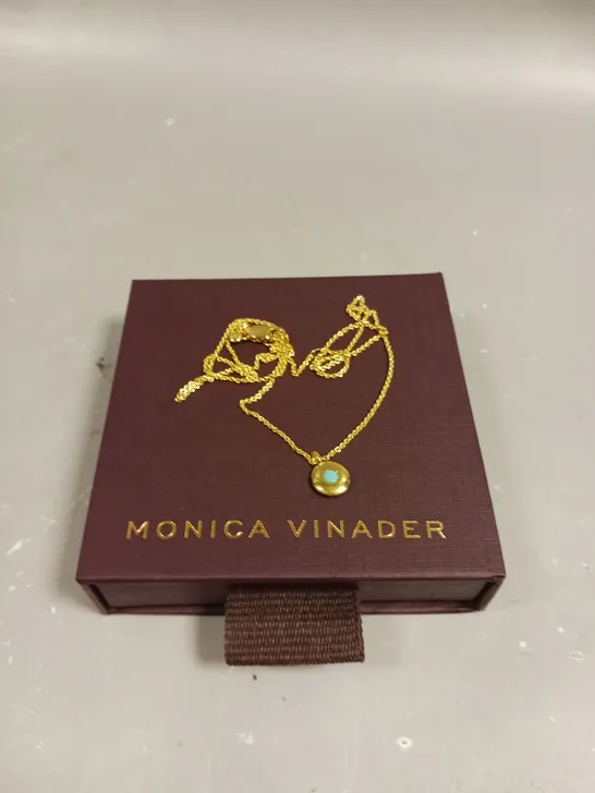 MONICA VINADER BLUE STONE PENDANT NECKLACE 