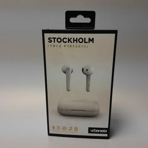BOXED STOLKHOLM TRUE WIRELESS EARBUDS IN WHITE