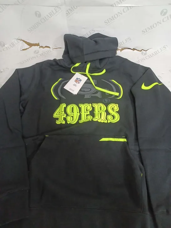 NFL 49ERS TEAM APPAREL BLACK HOODIE - MEDIUM