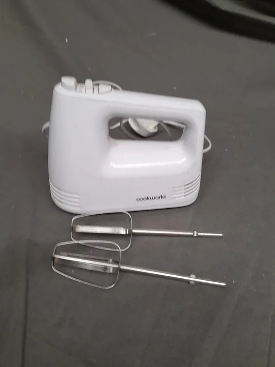 COOKWORKS WHITE ELECTRIC HAND MIXER- 200W