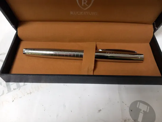 RUCKSTUHL STAINLESS STEEL LUXURY PEN IN GIFT BOX – HAND ASSEMBLED 