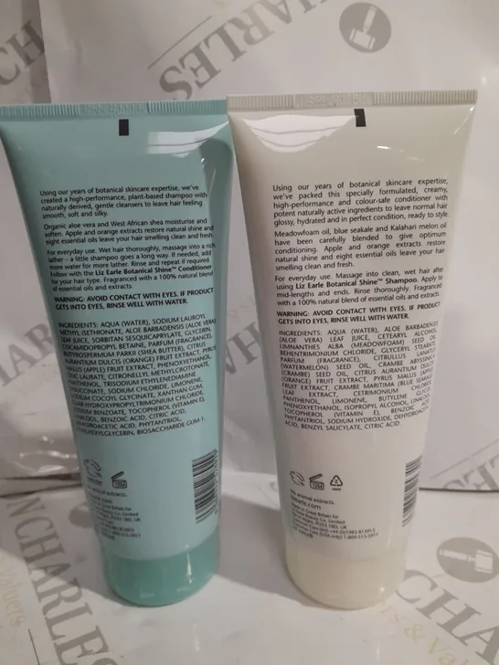 LIZ EARLE BOTANIC SHINE SET OF SHAMPOO & CONDITIONER FOR ALL HAIR TYPES