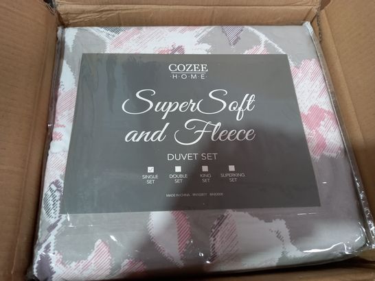 COZEE HOME SUPERSOFT & FLEECE JAQUELINE FLORAL DUVET SET SINGLE