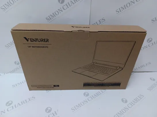 BRAND NEW BOXED VENTURER EUROPA 14 PLUS 14" NOTEBOOK PC - MATT BLACK