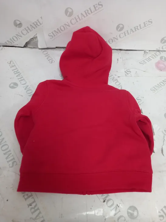 RED GAP BABY HOODIE ZIP UP JACKET SIZE - 6-12MONTHS