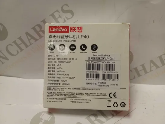 SEALED LENOVO LIVE PODS LP40