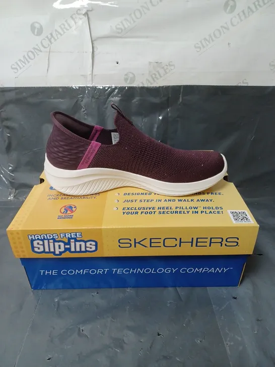 SKECHERS HANDS FREE SLIP-INS TRAINERS PURPLE GLITTER SIZE 7