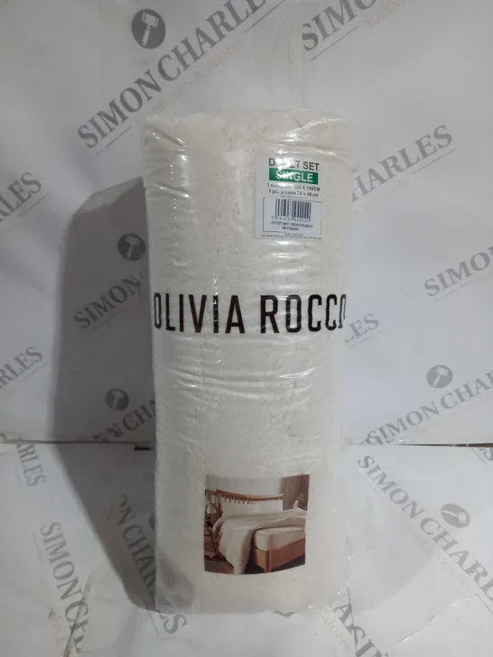 OLIVIA ROCCO DUVET SET SINGLE IN CREAM