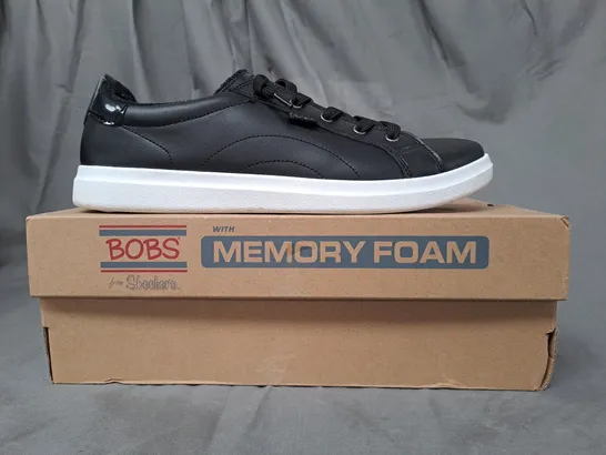 BOXED PAIR OF BOBS FROM SKECHERS SHOES IN BLACK SIZE 8