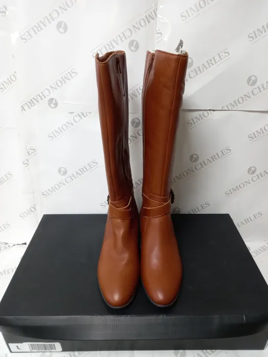 BOXED NATURALIZER RENA LEATHER HIGH BOOTS - TAN - 6.5