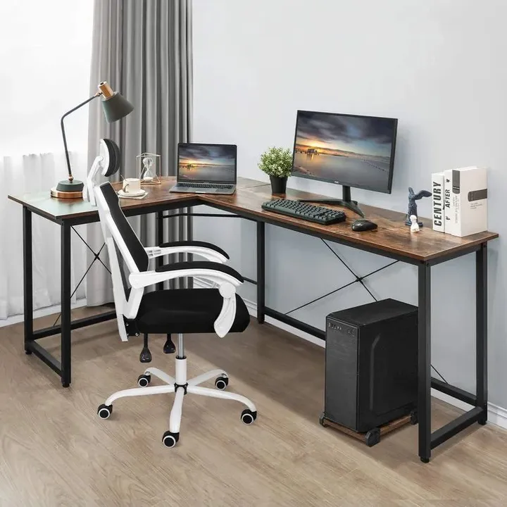BOXED MAZUR L-SHAPE COMPUTER DESK (1 BOX) 4348211-Simon Charles Auctioneers
