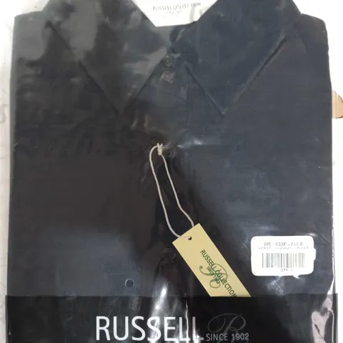 BRAND NEW RUSSELL COLLECTION OXFORD SHIRT IN BLACK UK SIZE S