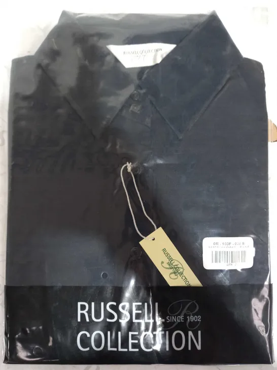 BRAND NEW RUSSELL COLLECTION OXFORD SHIRT IN BLACK UK SIZE S