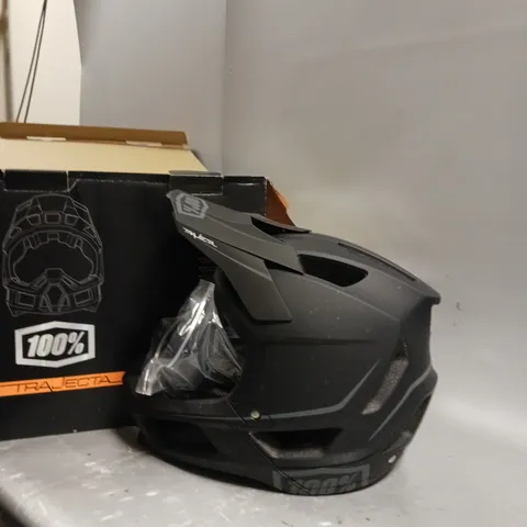 BOXED TRAJECTAL BLACK SMARTSHOCK ENDURO HELMET