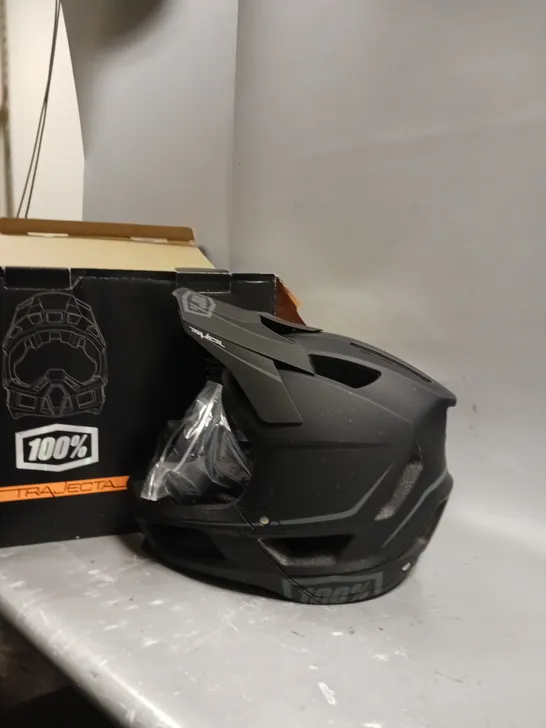 BOXED TRAJECTAL BLACK SMARTSHOCK ENDURO HELMET