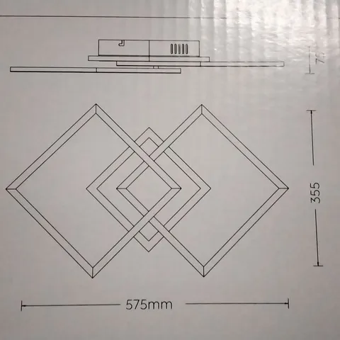 BOXED NOVI 3-LIGHT 57.5CM LED INTERGRATED FLUSH MOUNT FIXTURE