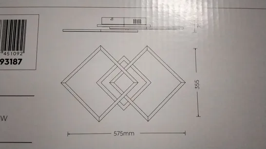 BOXED NOVI 3-LIGHT 57.5CM LED INTERGRATED FLUSH MOUNT FIXTURE