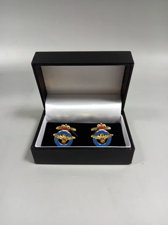 BOXED RAF PER ARDUA AD ASTRA CUFFLINKS 