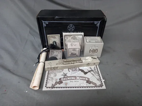 BOXED WITCH CASKET JULY 2024 CALMING MAGICK BOX