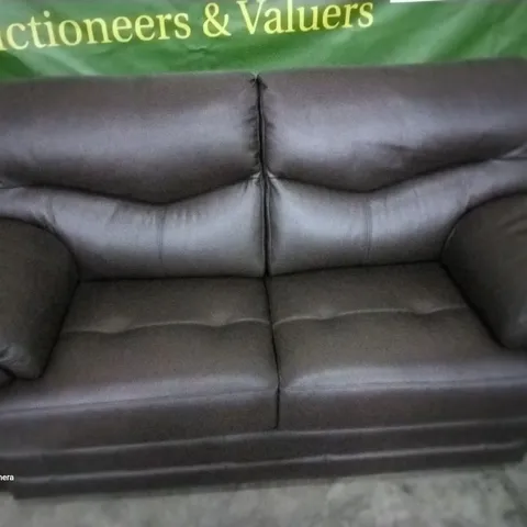 QUALITY BRITISH DESIGNER G PLAN STRATFORD 2 SEATER CAPRI CHOCOLATE LEATHER