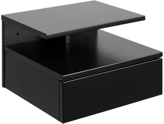 BOXED ASHLAN WALL BED SIDE TABLE - BLACK 