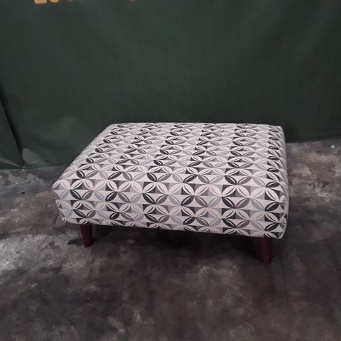QUALITY GEOMETRIC PATTERNED FOOTSTOOL 