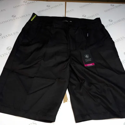 ISLAND GREEN MEN'S TOUR SHORTS IN BLACK - UK 34