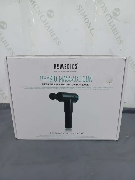 HOMEDICS PHYSIO MASSAGE GUN DEEP TISSUE PERCUSSION MASSAGER