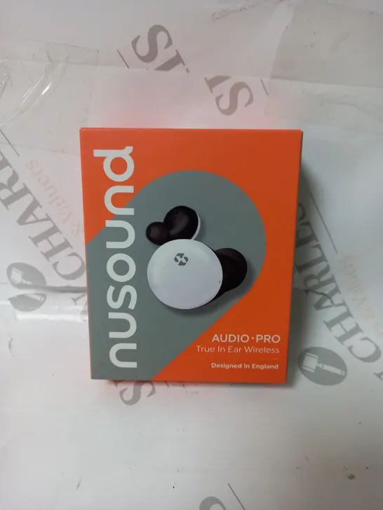 BOXED NUSOUND AUDIO PRO TRUE IN EAR WIRELESS WHITE HEADPHONES