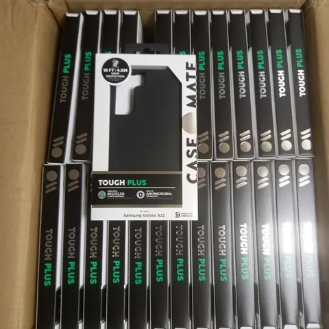 BOX OF APPROXIMATELY 48 CASEMATE TOUGH PLUS SAMSUNG GALAXY S22 PHONE CASES IN BLACK