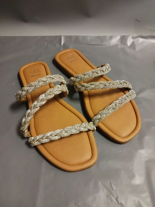 DUNE LADIES SANDALS WITH GLITTER DETAIL SIZE 5