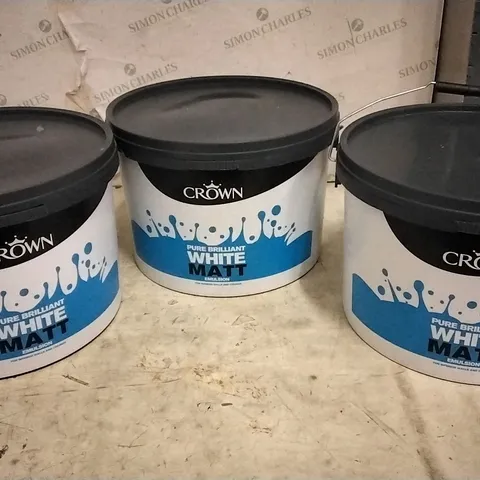 3 CROWN PURE BRILLIANT WHITE MATT EMULSION 