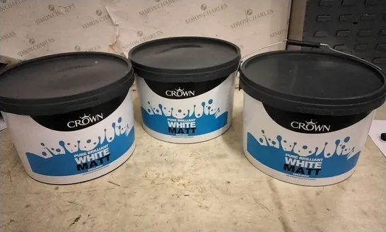 3 CROWN PURE BRILLIANT WHITE MATT EMULSION 