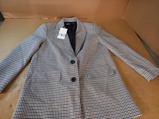 ZARA DOGSTOOTH BLAZER - EUR S