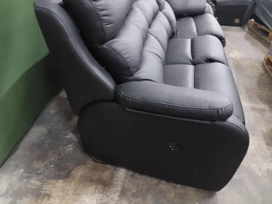 QUALITY BRITISH MANUFACTURED DESIGNER G PLAN GREENWICH 3 SEATER ELECTRIC RECLINING DOUBLE L854 CAMBRIDGE BLACK 