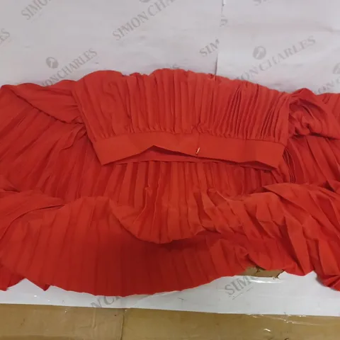 VINTAGE FULL LENGTH RED SKIRT - LARGE 