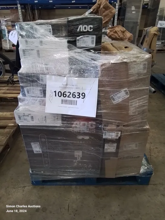 PALLET OF APPROXIMATELY 21 UNPROCESSED RAW RETURN MONITORS TO INCLUDE;