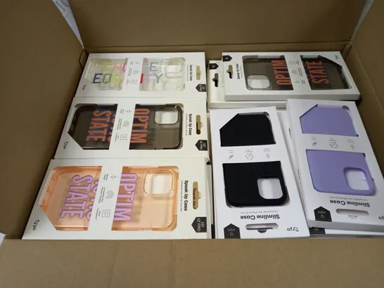 BOX OF APPROXIMATELY 54 TYPO PHONES CASES ('SLIMLINE CASE' & 'SPEAK UP CASE') FOR IPHONE 11, 12 MINI, 12/12PRO IN VARYING COLOURS